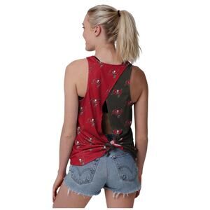 FOCO NFL Apparel Tampa Bay Buccaneers Mini Print Sleeveless Top, Large NWT